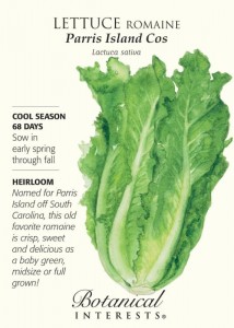 Botanical Interests - Romaine Lettuce - cool season