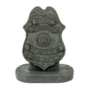 Indigo Police Badge Statue