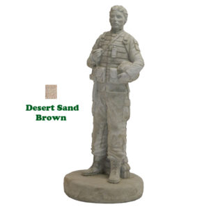 Female Soldier in Desert Sand-Brown