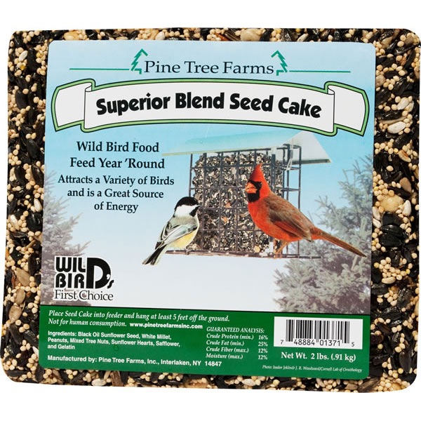 638827647995 Pack of 3 Pine Tree Farms Superior Blend Seed Cake 2 Pounds