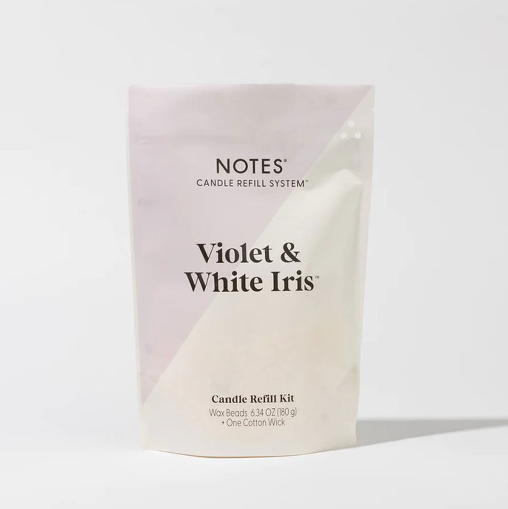 Notes Candle Refill Kit Violet & White Iris