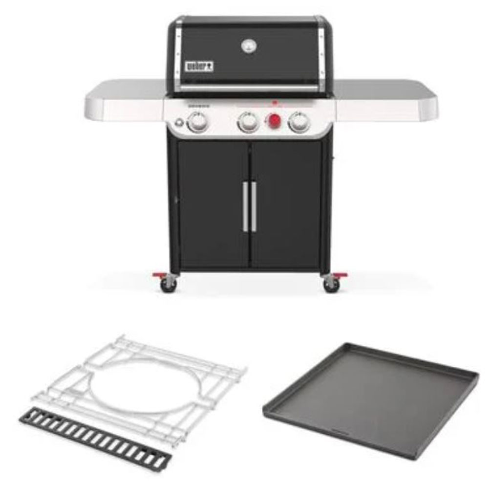 Weber, Genesis E-325s With Crafted Frame Kit & Griddle, Black, Liquid - Home Nursery