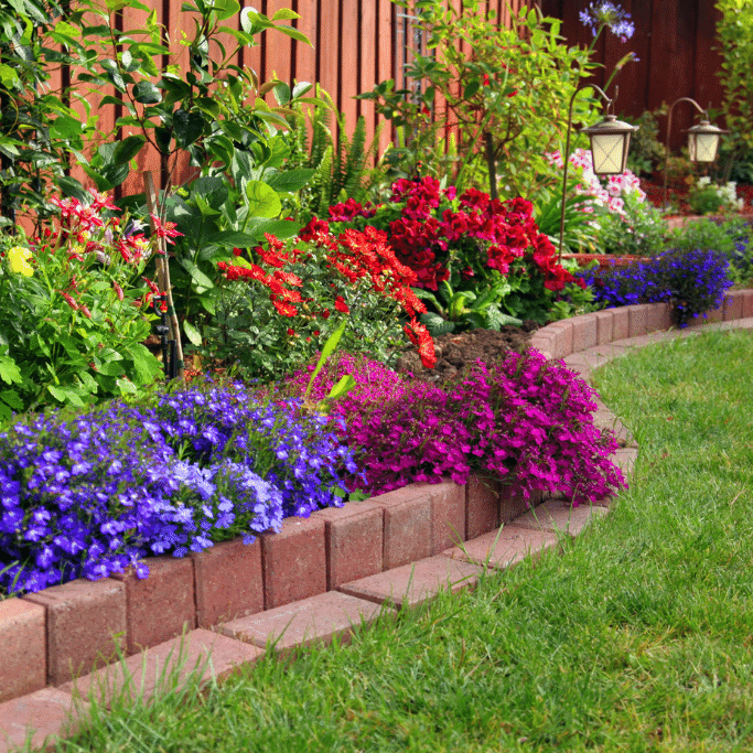 beautiful color garden bed in the summertime alsip